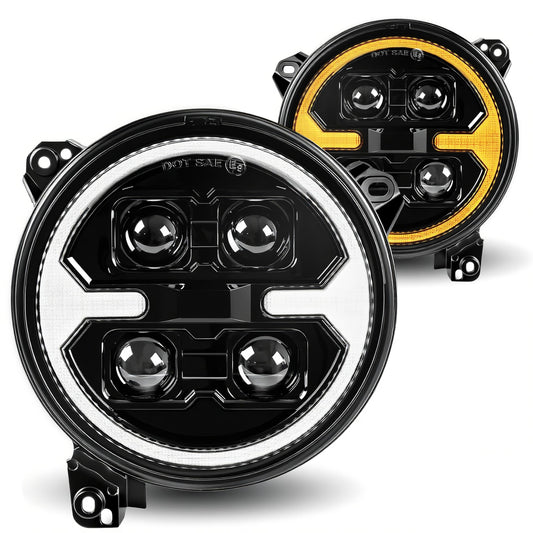 9 Inch LED Headlights for Wrangler JL/JT, DOT Approved with DRL & Turn Signal
