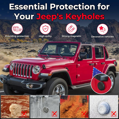 Magnetic Keyhole Covers for 2018-2026 Jeep Wrangler JL & Gladiator JT