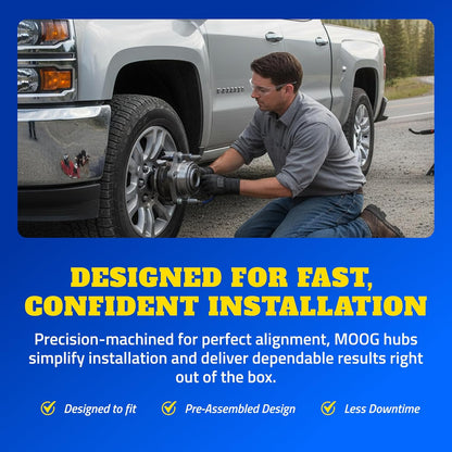 Heavy-Duty Front Wheel Hub Assembly for Chevy Silverado - Road Stability