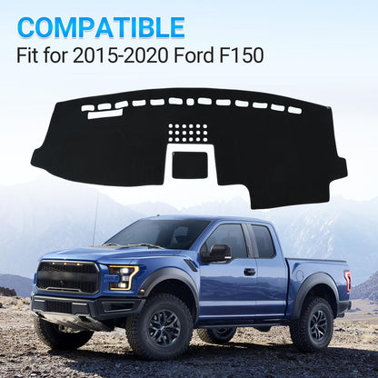Dash Cover for 2015-2020 Ford F-150 - Felt Dash Mat, UV Protection, Non-Slip