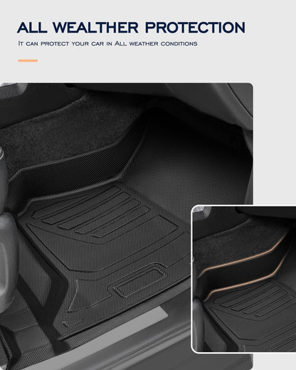 TPE Floor Mats for 2014-2018 Chevy/GMC 1500 & 2015-2019 HD Crew Cab (Bucket Seats) - All-Weather