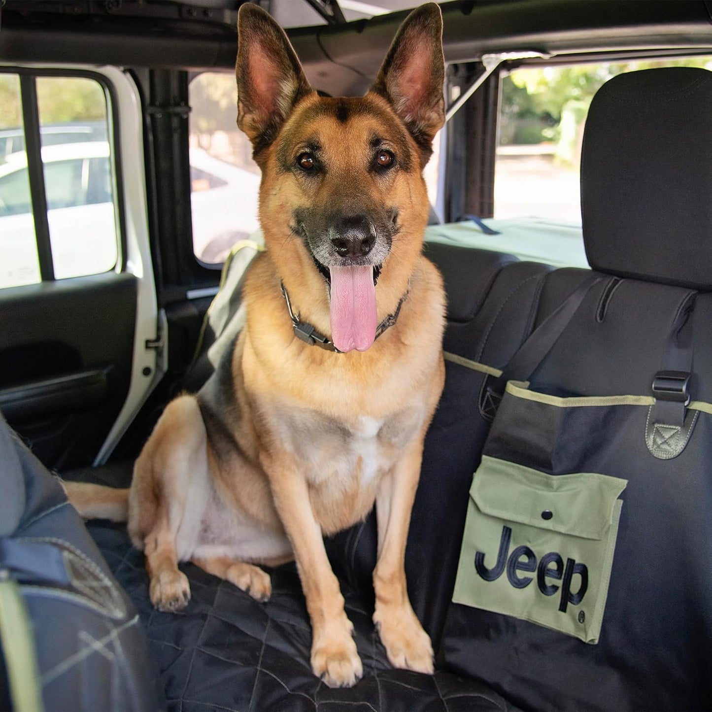 Adjustable Vehicle Seat Protector - 58"x23"x18.5", Waterproof Charcoal Black for Dogs/Pets