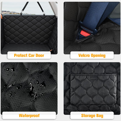 Convertible Dog Car Seat Extender, Waterproof Hammock with Mesh Window