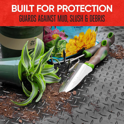 Universal 4'x6' Truck Bed Mat - All-Weather Heavy-Duty Rubber, Trim-to-Fit for Pickup/Van/SUV (Black)