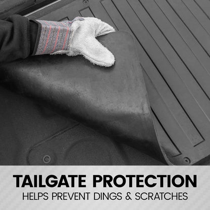 60"x19.5" Heavy-Duty Tailgate Mat - Extra Thick Rubber Cargo Liner, Trim-to-Fit for Pickup Trucks (Black)