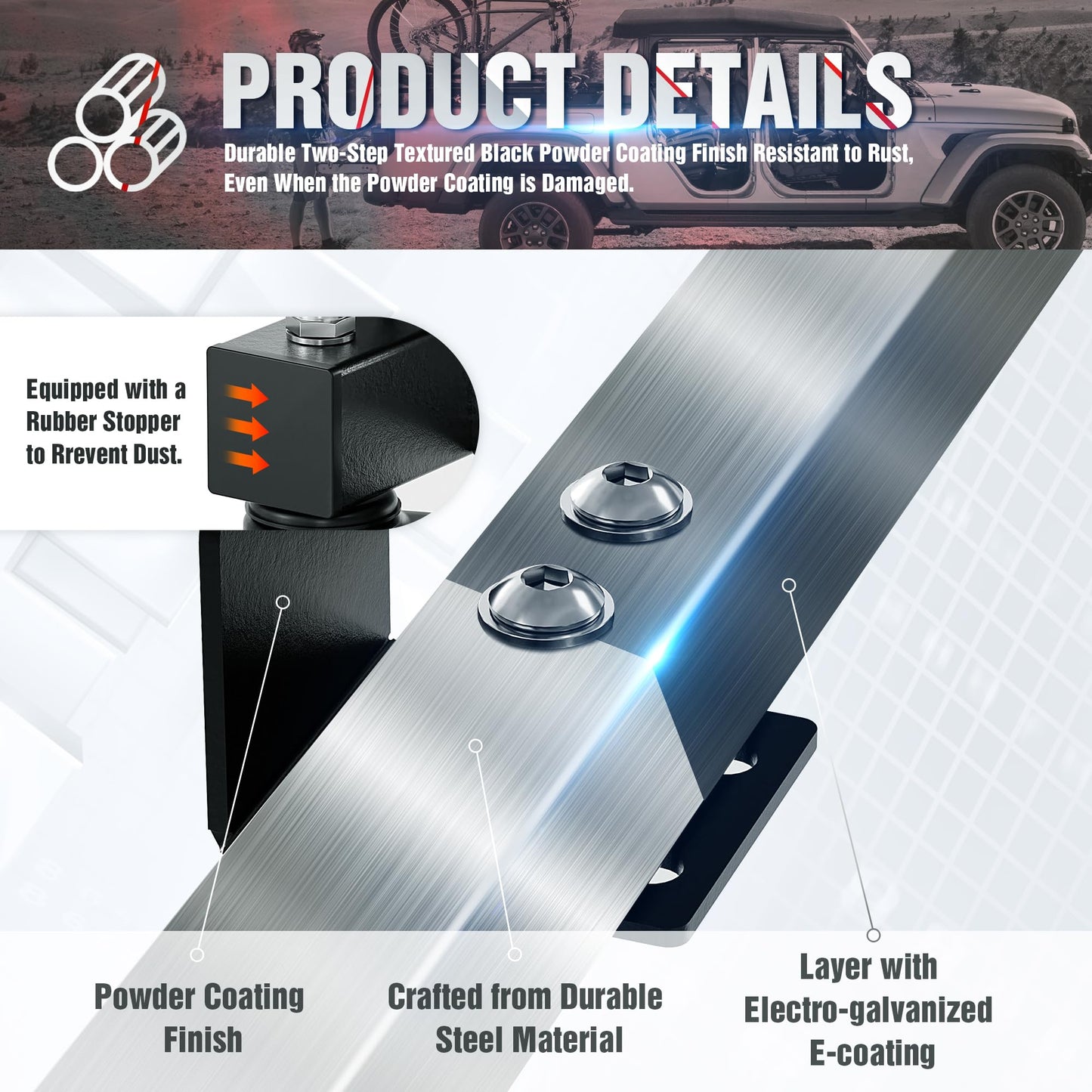 Door Storage Hanger Rack for Jeep Wrangler Gladiator