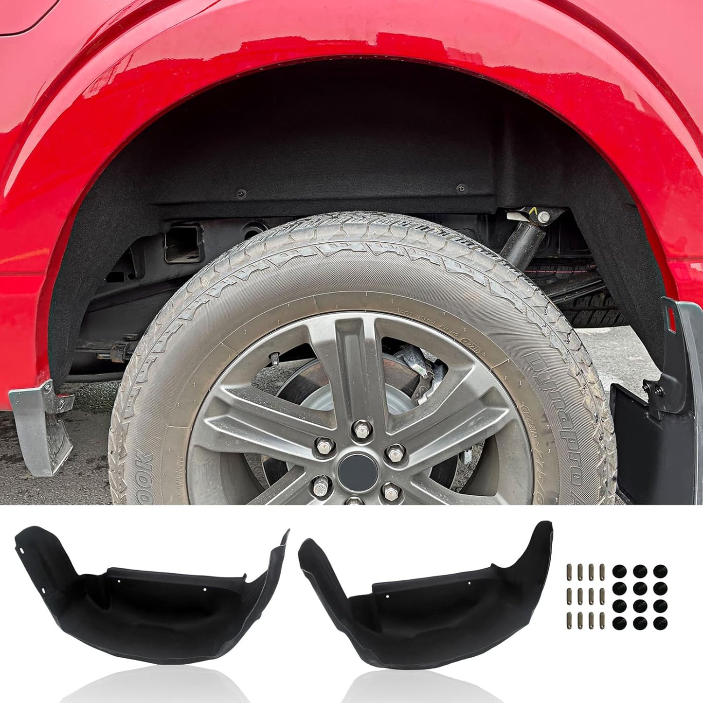 Rear Wheel Well Liners for 2021-2025 Ford F-150 (Excludes Raptor)