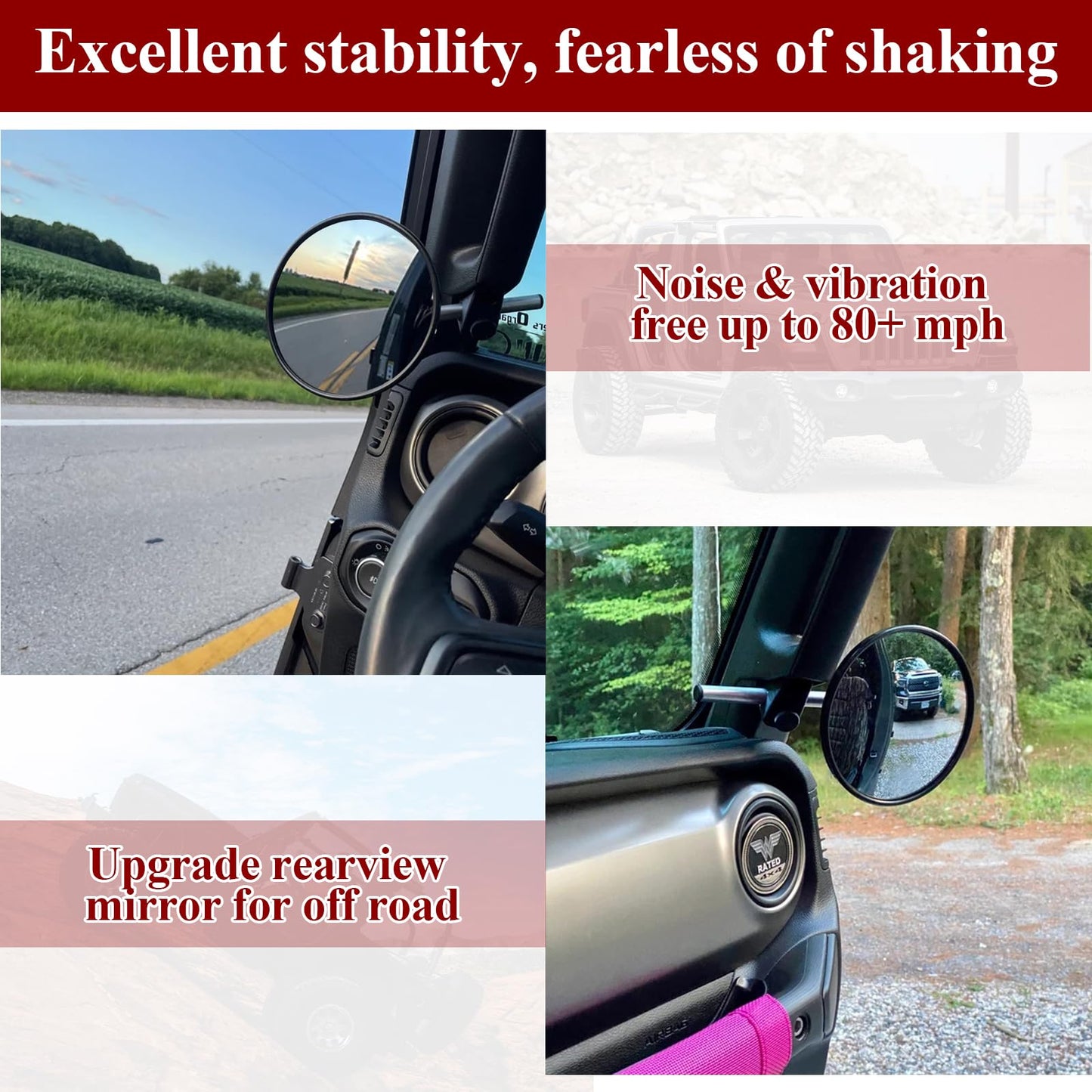 Professional Off-Road Mirrors for Jeep Wrangler JL/JLU & Gladiator JT