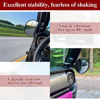 Professional Off-Road Mirrors for Jeep Wrangler JL/JLU & Gladiator JT