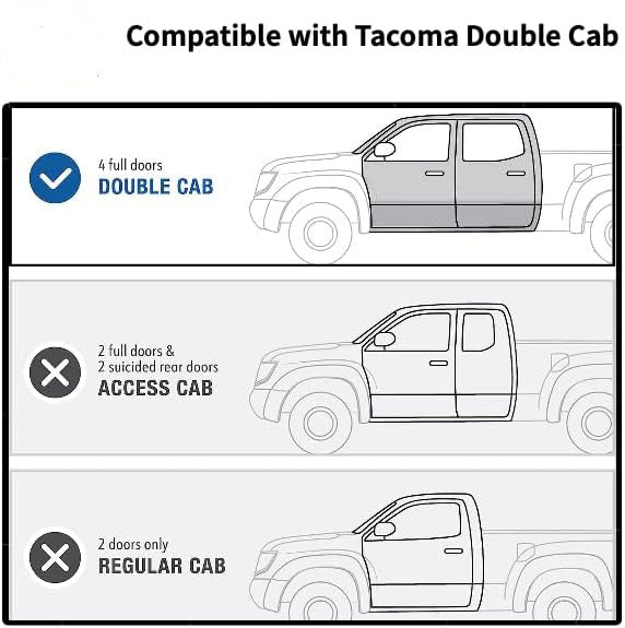 Heavy Duty Top Roof Rack Compatible with 2005-2023 Tacoma Double Cab - OHMU