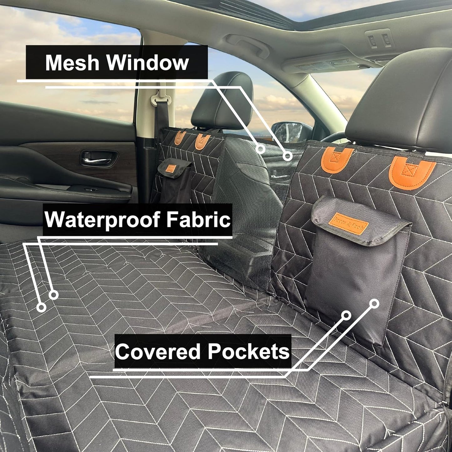 400 lb Back Seat Extender - Converts to Half Seat, Non-Slip Hard Bottom for Car/SUV/Truck