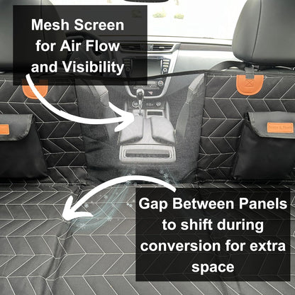 400 lb Back Seat Extender - Converts to Half Seat, Non-Slip Hard Bottom for Car/SUV/Truck
