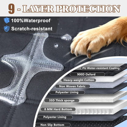 Heavy Duty Waterproof Dog Hammock with Hard Bottom Extender