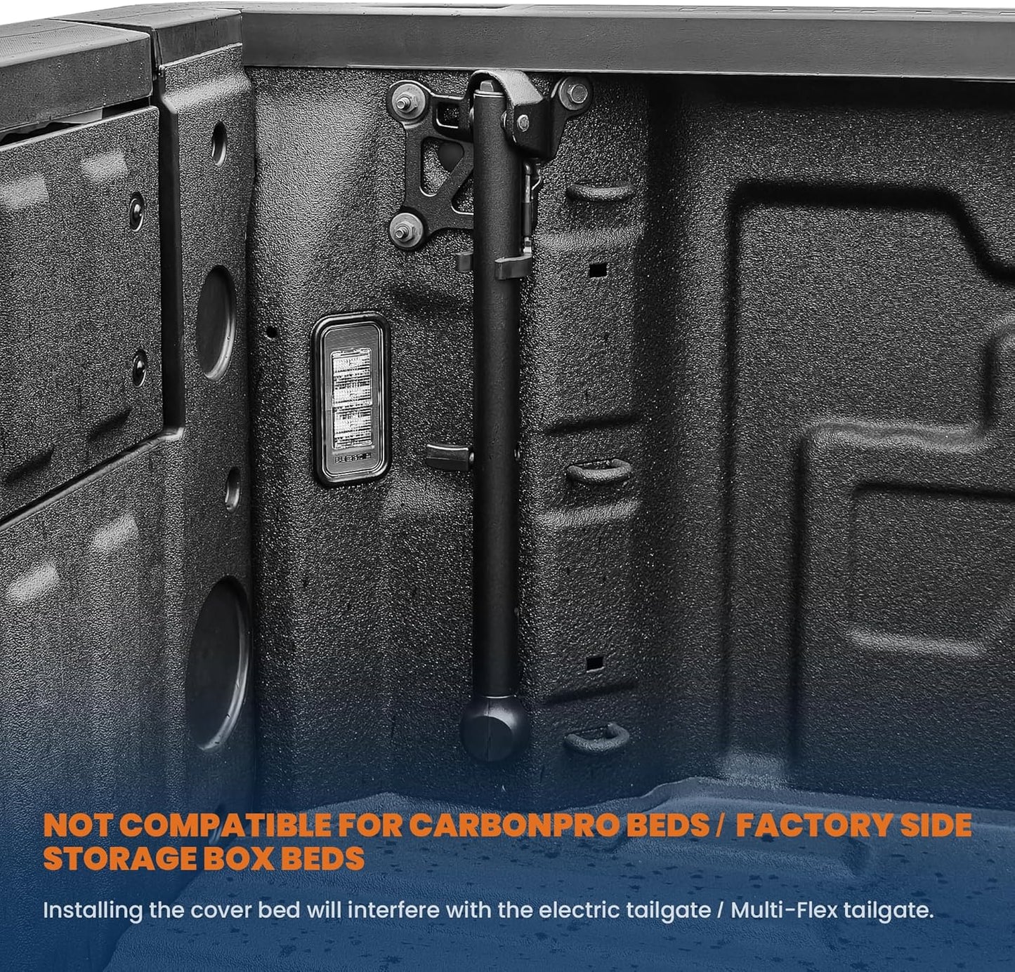 Quad 4-Fold 6.5 FT Soft Folding Truck Bed Tonneau Cover Compatible with 2015-2025 Ford F150 F-150 Bed Fourth Fold Styleside Truck Bed Cover