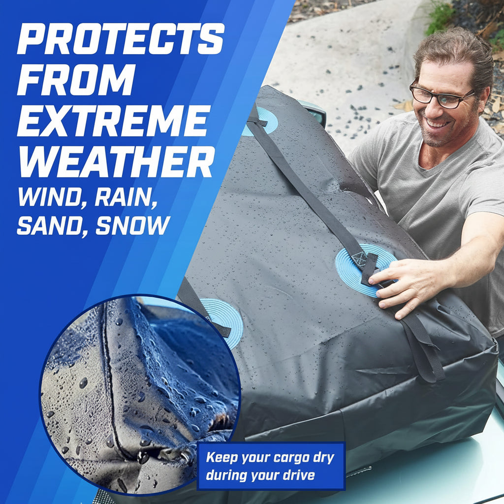 16ft³ Waterproof Rooftop Cargo Carrier - Protective Mat for All Cars w/wo Roof Racks