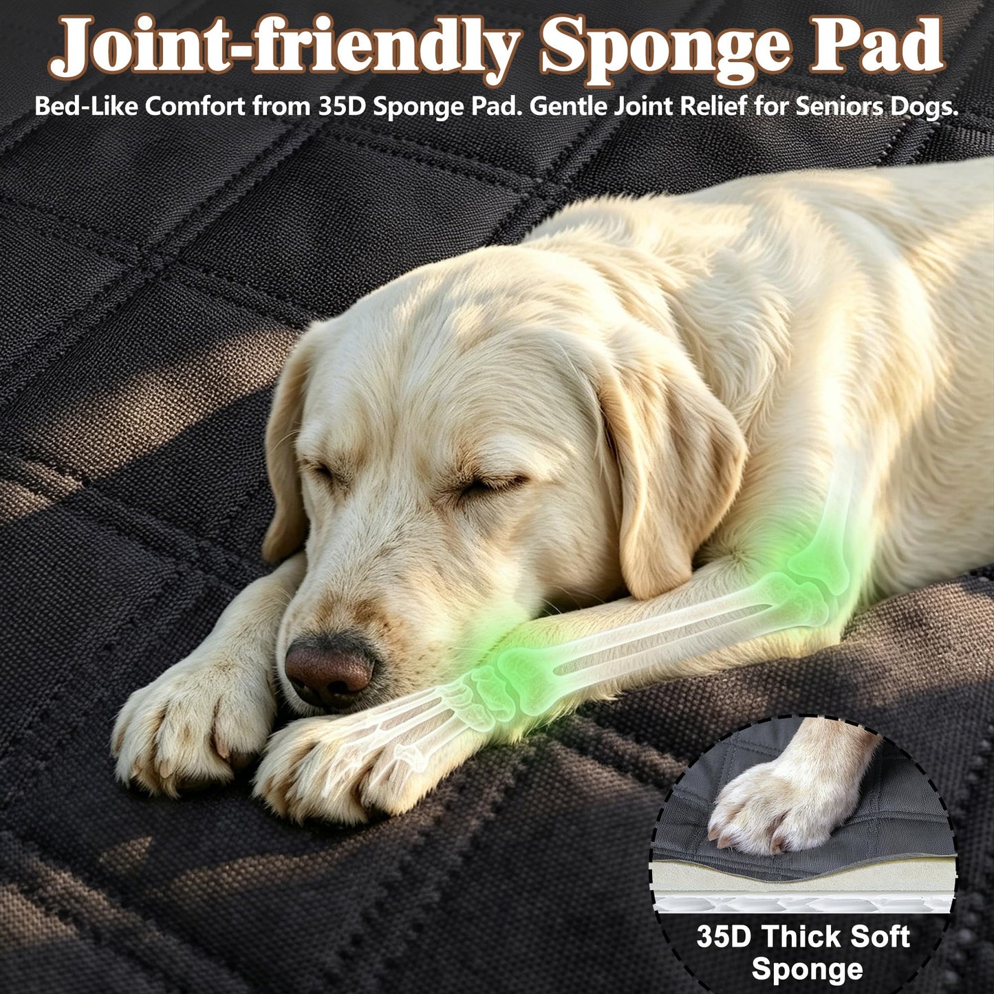 Heavy Duty Waterproof Dog Hammock with Hard Bottom Extender
