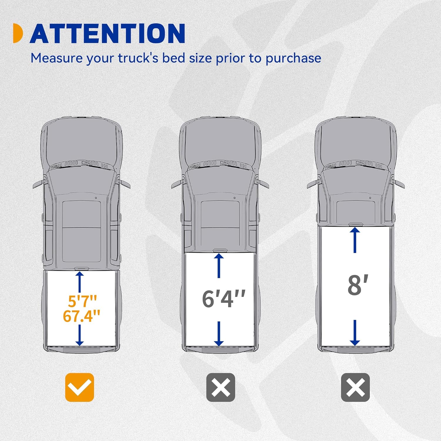 Soft Tri-Fold Truck Bed Tonneau Cover Fit for Dodge Ram 1500 2009-2025 (Incl. Classic & New) 5.7 ft Bed Without Rambox
