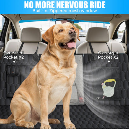 Waterproof Dog Car Hammock: Hard Bottom, 400lbs Capacity, Universal Fit
