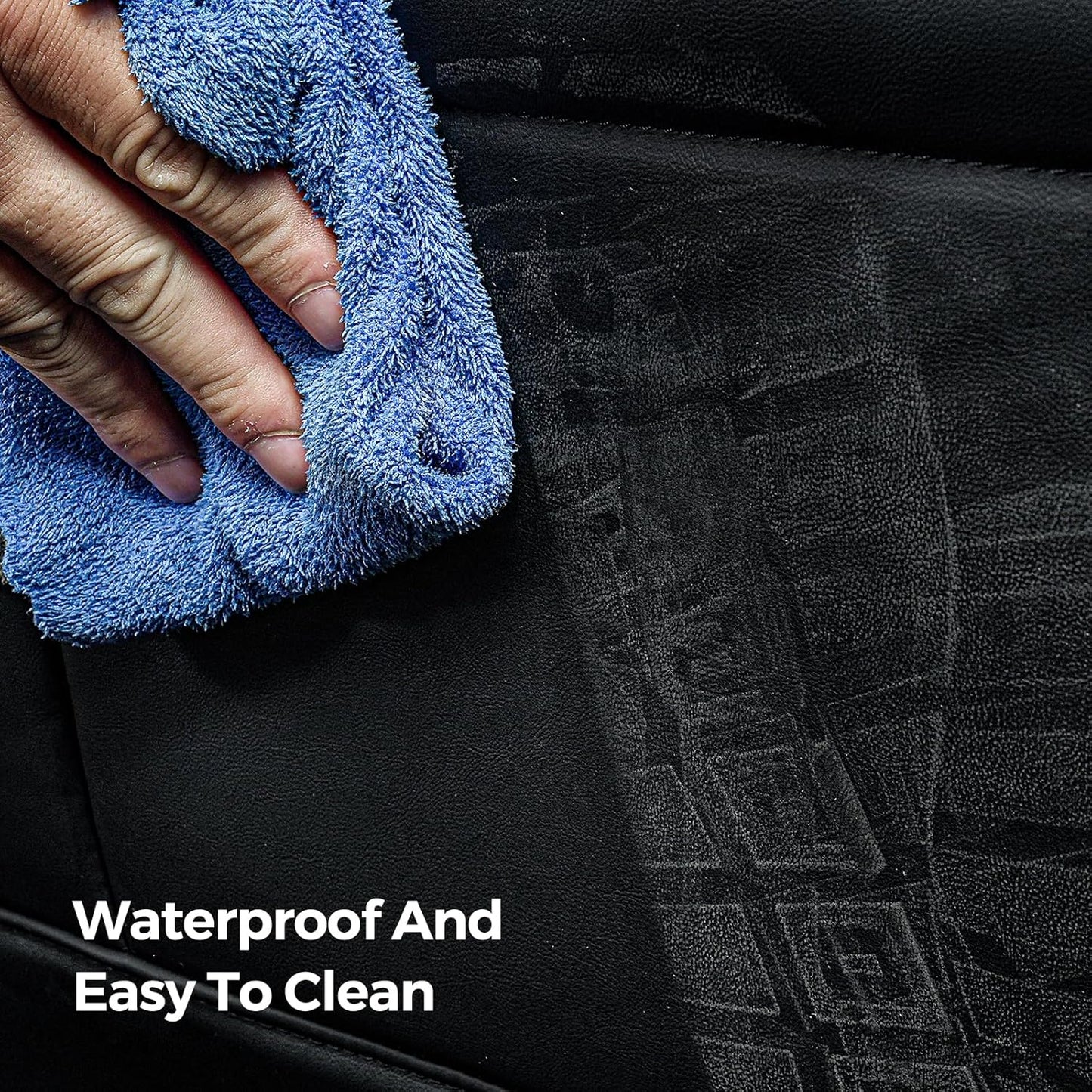 CreekT® Full Set Leather Seat Covers for Ford F150 2015-2025, Waterproof Pickup Seat Covers Custom Fit for Ford F-150 Accessories, for F150 2020 2021 2022 2023 2024 2025 Super Crew/Crew Cab(XL,XLT)