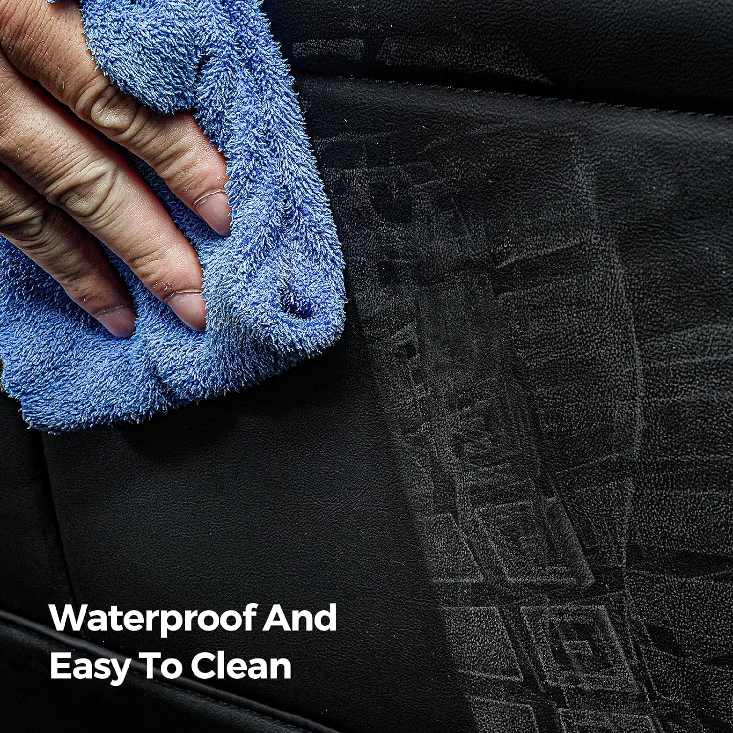 CreekT® Full Set Leather Seat Covers for Ford F150 2015-2025, Waterproof Pickup Seat Covers Custom Fit for Ford F-150 Accessories, for F150 2020 2021 2022 2023 2024 2025 Super Crew/Crew Cab(XL,XLT)