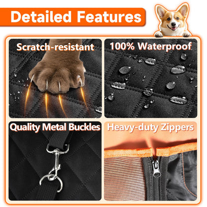 Waterproof Nonslip Dog Hammock, 52" Back Seat