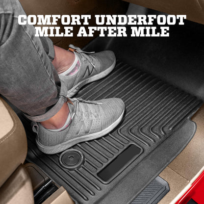 Weatherbeater Floor Mats (3-PCS) for 2019-2025 Chevy/GMC 1500 & 2020-2025 2500/3500 Crew Cab (Black) - 94021