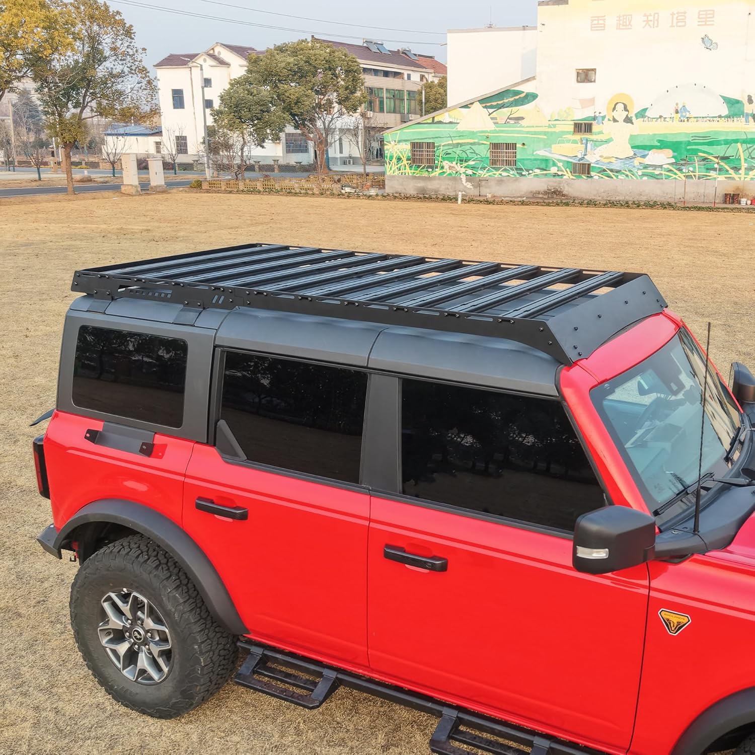 MusixiA Roof Rack Cross Bars Fit for 2021-2025 Ford Bronco 4 Doors Hardtop, Full-Length Cargo Basket Steel Luggage Carrier 10 Bars (Exclude Bronco Sport), Load 850 lbs