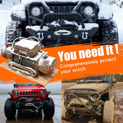 Dustproof Winch Cover - Waterproof & Tear Resistant for 12000-17500 lb Winches