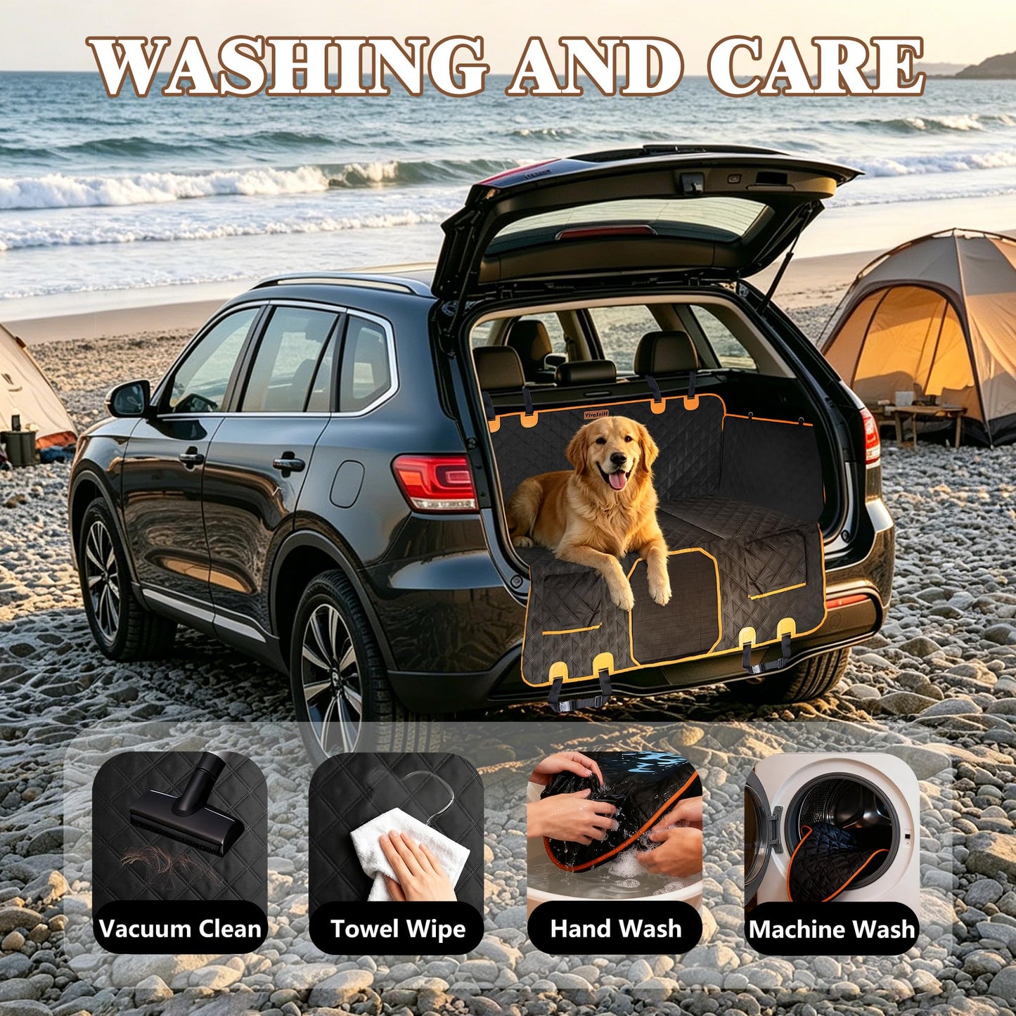 Heavy Duty Waterproof Dog Hammock with Hard Bottom Extender