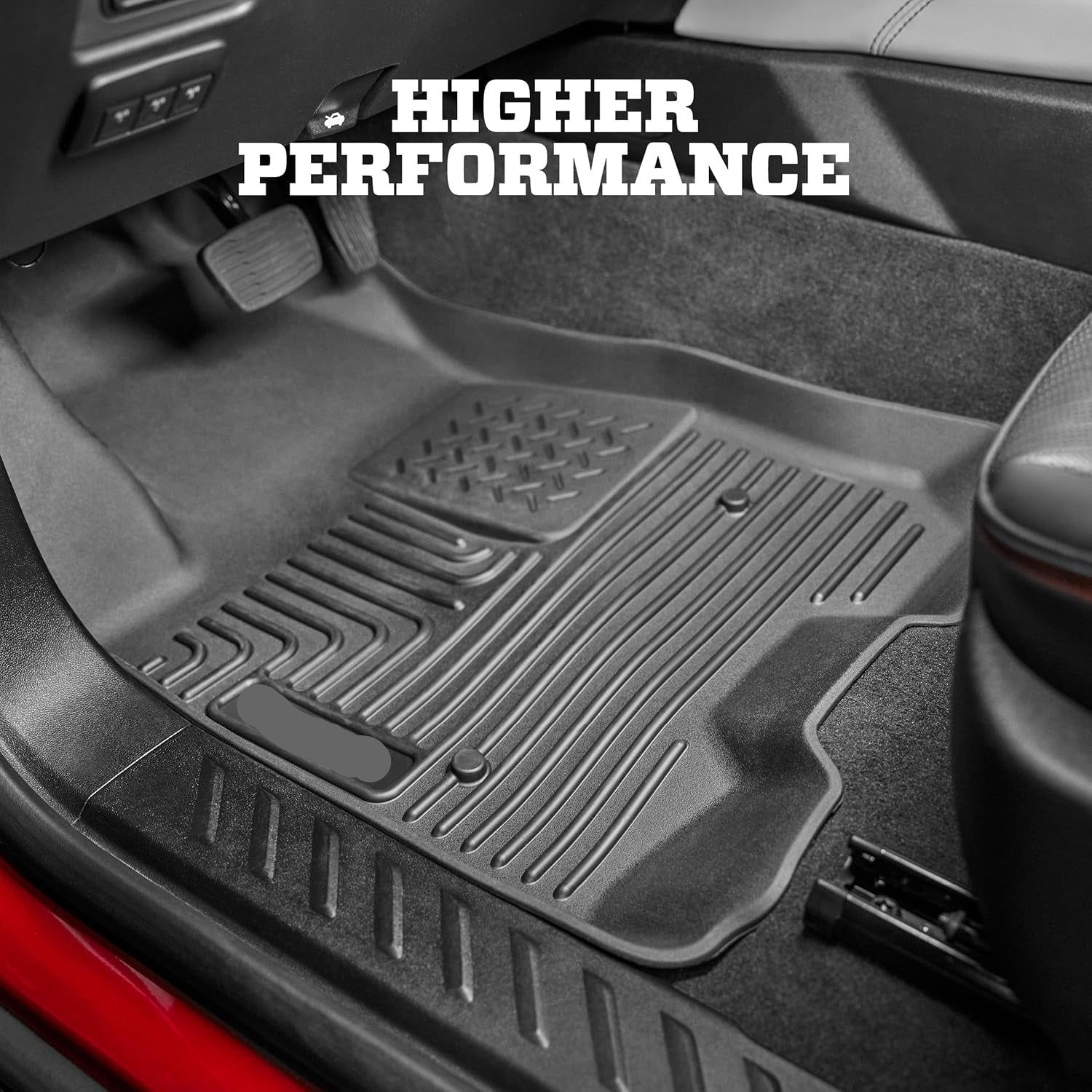 Husky Liners Weatherbeater Floor Mats | Fits 2015-2025 Ford F-150 (Includes 2022-2025 Lightning) SUPERCREW CAB ONLY w/Carpet & w/Out Fold Flat Storage | Front & 2nd Row, 3-pc Black - 94041