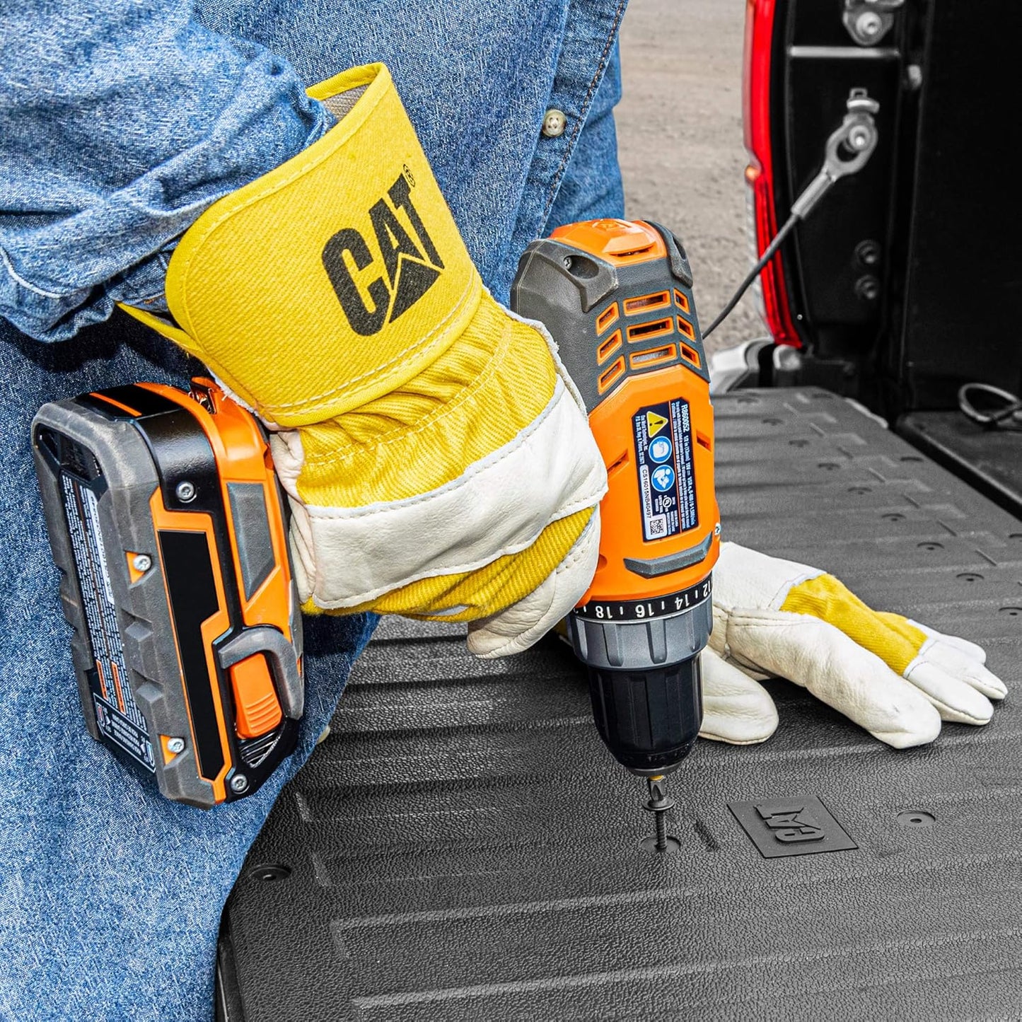 Cat® Ultra Tough Heavy Duty Truck Tailgate Mat/Pad/Protector - Universal Trim-to-Fit Extra-Thick Rubber for All Pickup Trucks 62" x 21" (CAMT-1509), Black