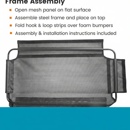 Padded Steel Frame Dog Back Seat Barrier - Heavy-Duty Coated Net for Car/Truck/SUV