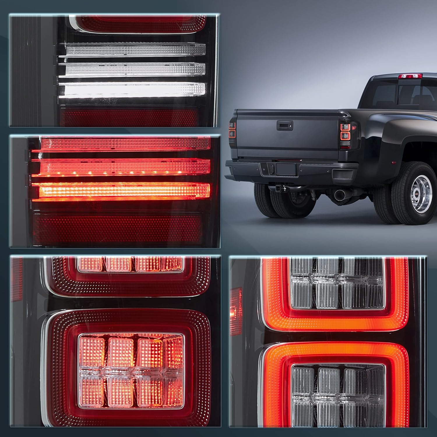 LED Tail lights Fit for GMC Sierra 1500/2500HD/3500HD 2014-2018 - OHMU