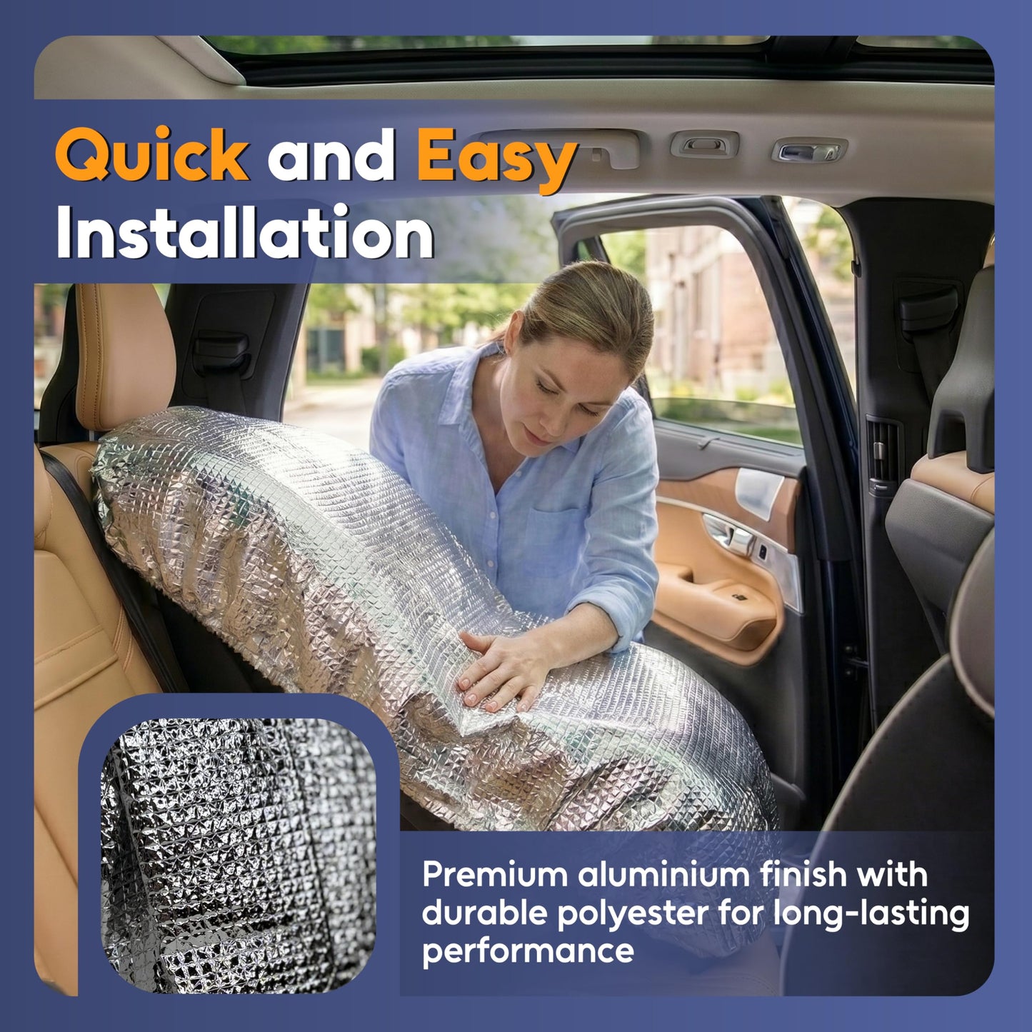 Car Seat Sun Shade Cover, Heat Reflective Protector