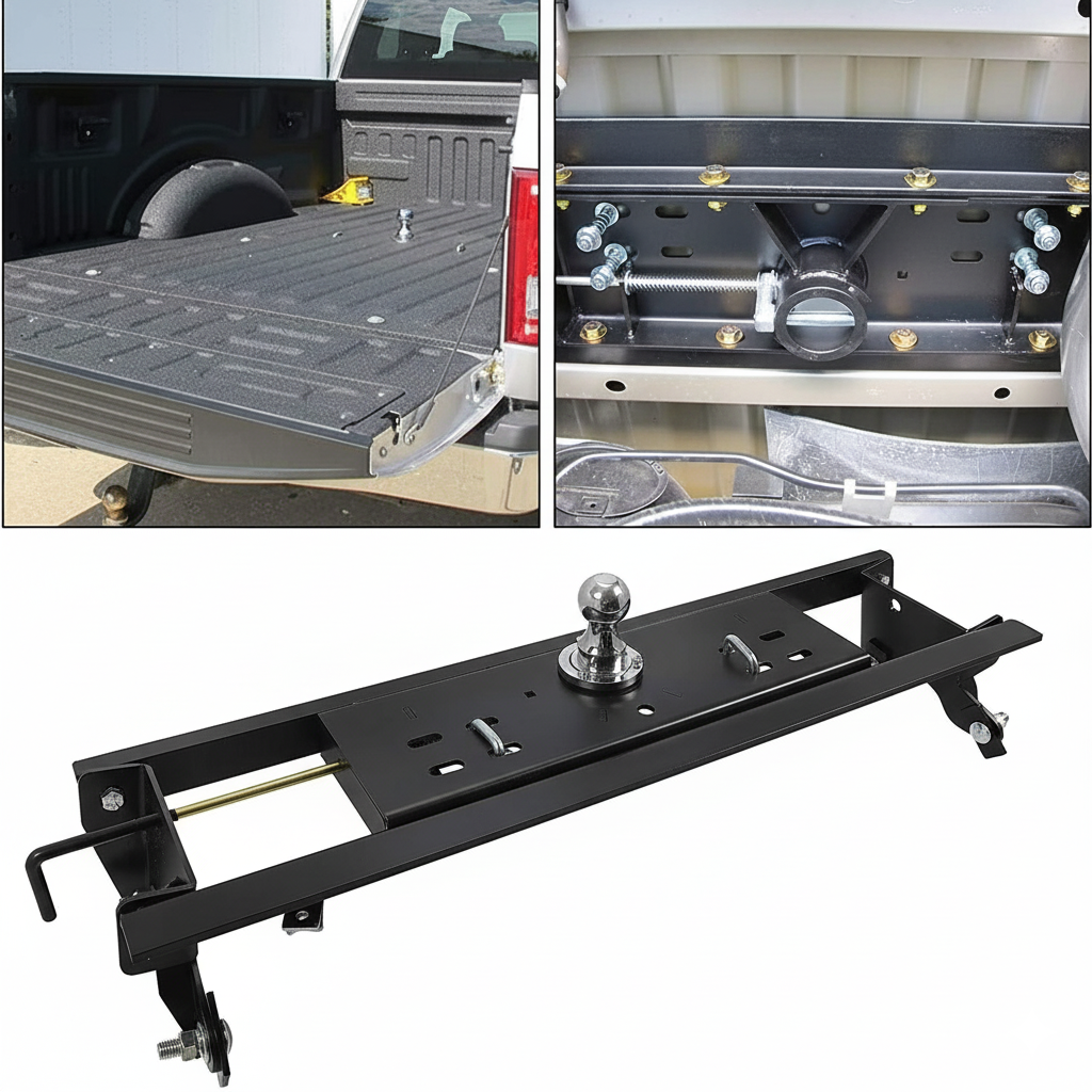 2-5/16" Double Lock Gooseneck Trailer Hitch Kit Compatible with 2015-2020 Ford F150