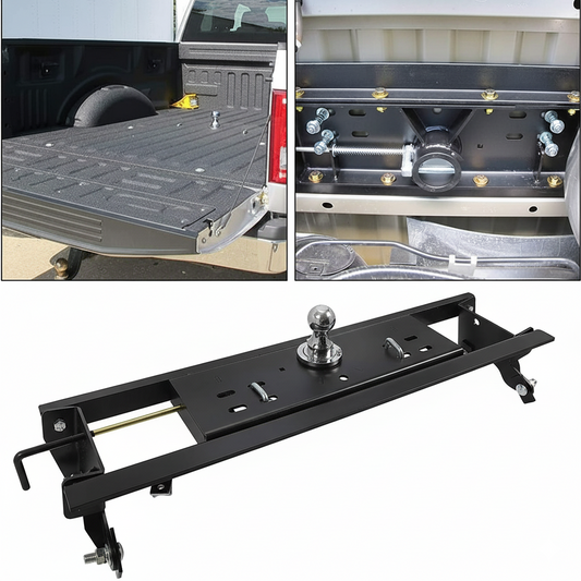 2-5/16" Double Lock Gooseneck Trailer Hitch Kit Compatible with 2015-2020 Ford F150