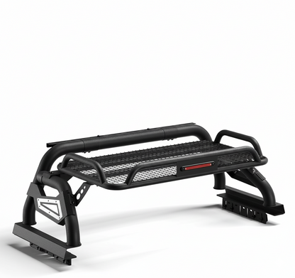 Truck Roll Bar with Cargo Carrier Basket Compatible with Ford F150, Ram 1500, Chevy Silverado, Tundra, Titan & GMC Sierra