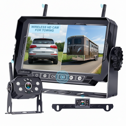 7'' Dual Wireless HD 1080P Backup Cameras for Truck,Pickup,RV - OHMU