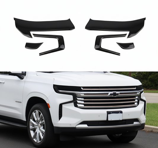 Full Headlight Head Light Tint Kit Compatible with Chevrolet Tahoe Suburban 2021-2024