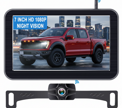 7-Inch Wireless Backup Camera for Truck ,Pickup, Trailer, Cars