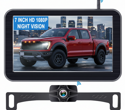 7-Inch Wireless Backup Camera for Truck ,Pickup, Trailer, Cars - OHMU