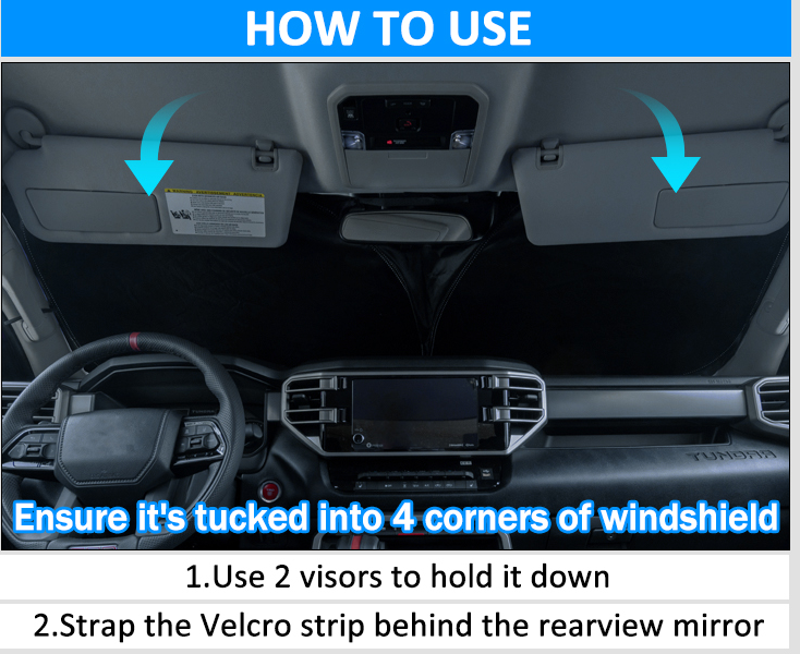 Front Window Foldable Windshield Sunshade for Ford Bronco 2021-2024(Not for Sport) - OHMU