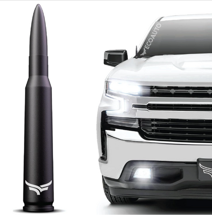 50 Cal Military Grade Aluminum Bullet Antenna Fits All Chevy & GMC Truck Model - OHMU
