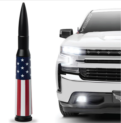50 Cal Military Grade Aluminum Bullet Antenna Fits All Chevy & GMC Truck Model - OHMU