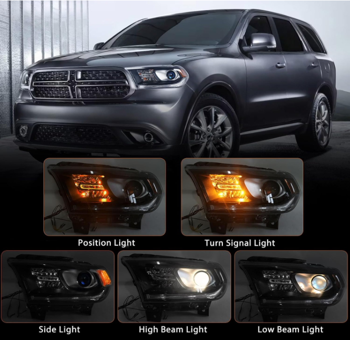 Halogen Headlight Assembly Compatible With Dodge Durango 2014-2020 - OHMU