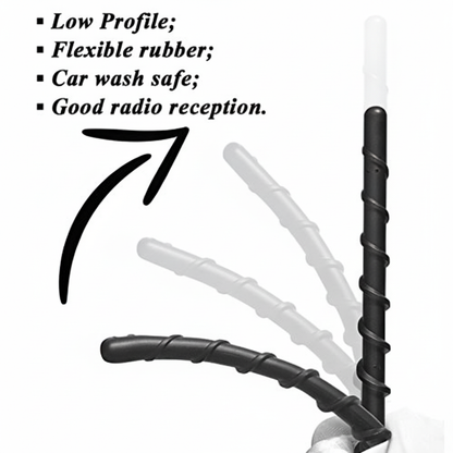 7-Inch Short Antenna for 2021–2026 Ford Bronco & Bronco Sport, Black AM/FM Radio Antenna