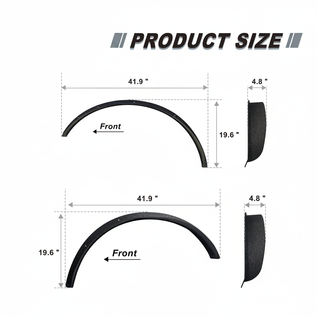 Heavy Duty Carbon Steel Fender Flares for Bronco 2-Door