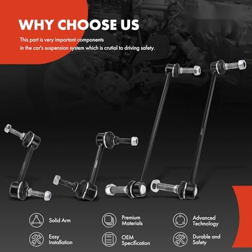 Front & Rear Sway Bar Link Kit for 2011-2019 Ford Explorer & 2013-2019 Police Interceptor Utility, 4-Piece