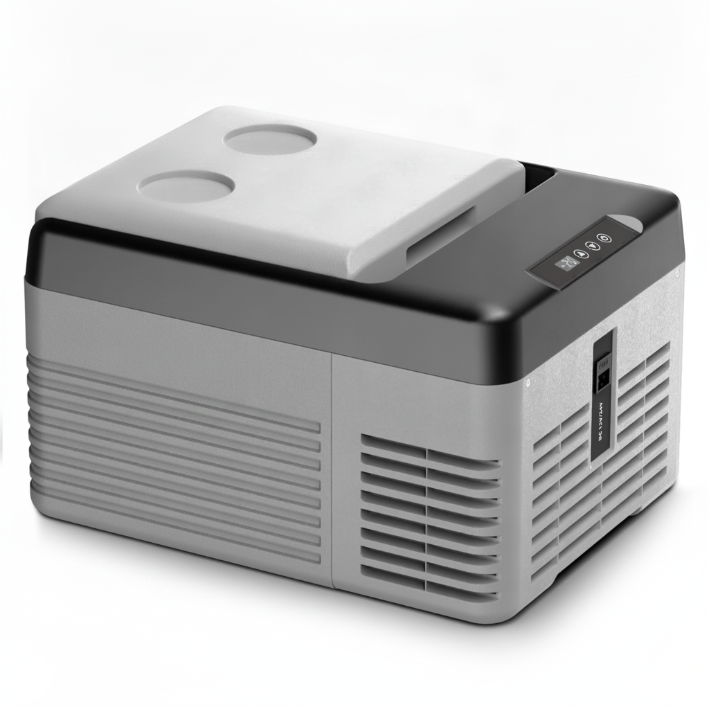 Portable 12V Electric Car Cooler 9L, AC/DC Fridge for Truck, RV, Camping