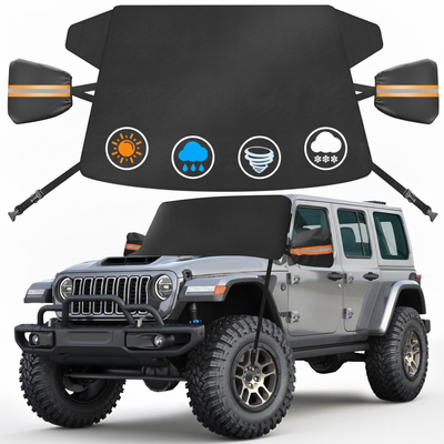 Car Windshield Snow Cover for Jeep Wrangler, Gladiator, Bronco